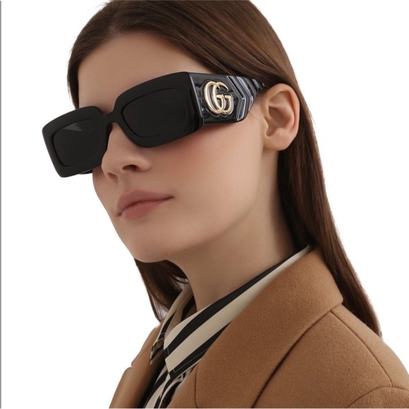Brand New Gucci Marmont GG0811S Black Sunglasses $450 - Picture 2 of 9